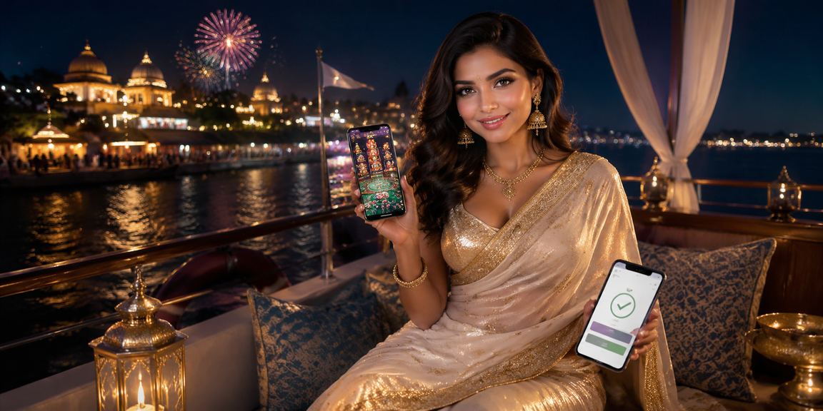 Indian woman using mobile for digital payment